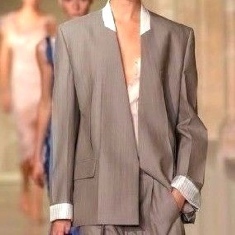 NWT Victoria Beckham Runway Oversized Herringbone Wool Blazer UK6 Orig. $1990